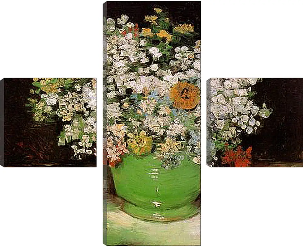 Модульная картина - Vase with Zinnias and Other Flowers. Винсент Ван Гог