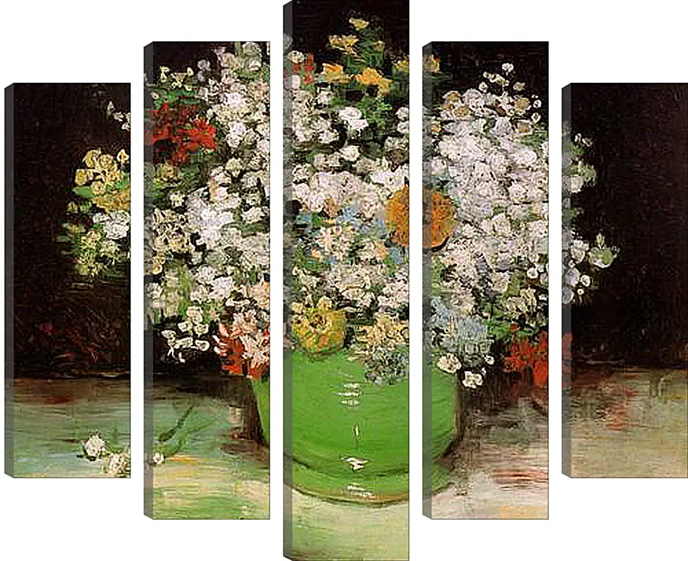 Модульная картина - Vase with Zinnias and Other Flowers. Винсент Ван Гог