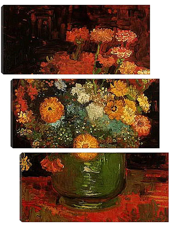 Модульная картина - Vase with Zinnias. Винсент Ван Гог