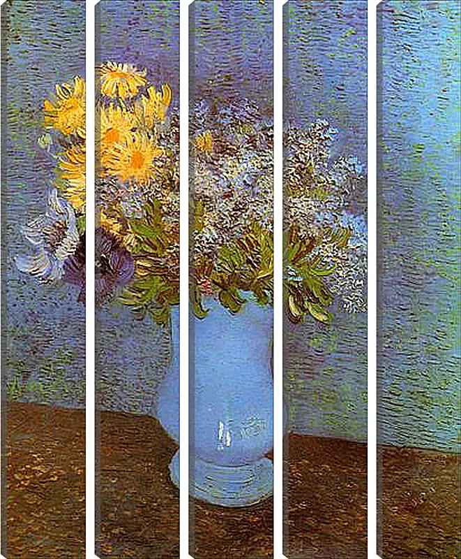 Модульная картина - Vase with Lilacs, Daisies and Anemones. Винсент Ван Гог