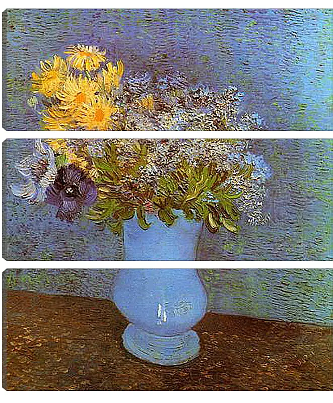 Модульная картина - Vase with Lilacs, Daisies and Anemones. Винсент Ван Гог