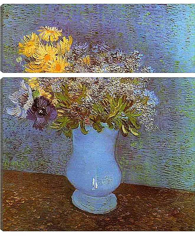 Модульная картина - Vase with Lilacs, Daisies and Anemones. Винсент Ван Гог