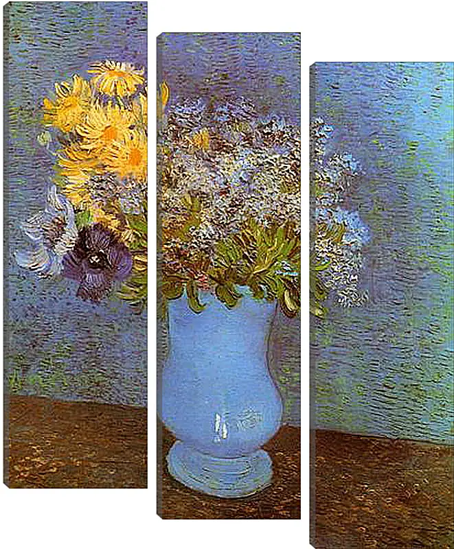 Модульная картина - Vase with Lilacs, Daisies and Anemones. Винсент Ван Гог