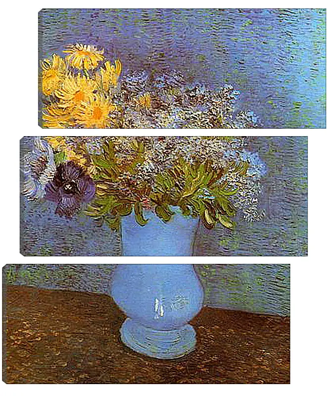 Модульная картина - Vase with Lilacs, Daisies and Anemones. Винсент Ван Гог