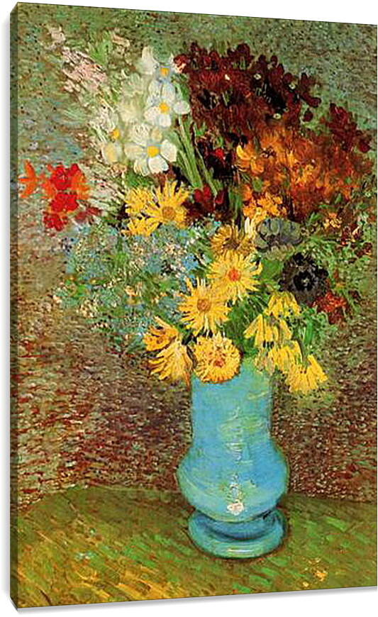 Постер и плакат - Vase with Daisies and Anemones. Винсент Ван Гог

