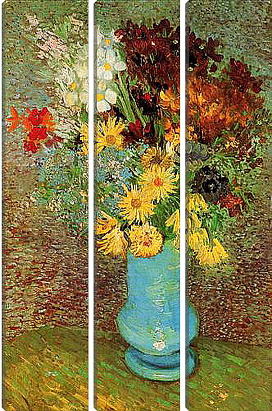 Модульная картина - Vase with Daisies and Anemones. Винсент Ван Гог