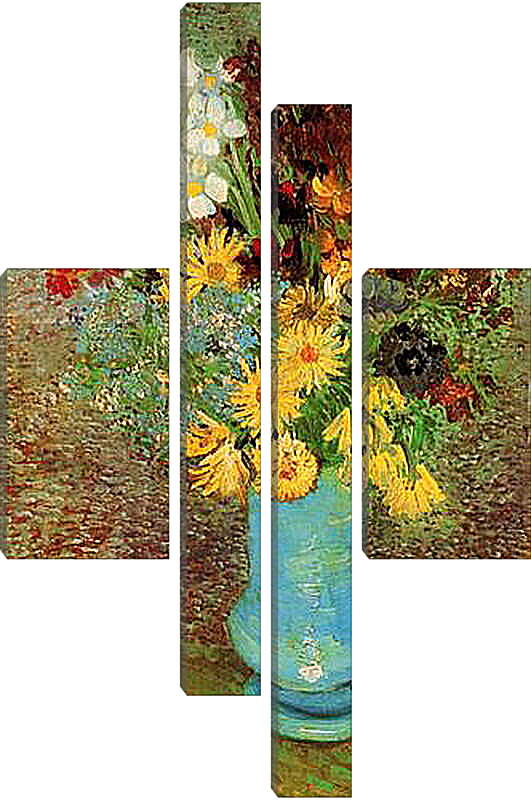 Модульная картина - Vase with Daisies and Anemones. Винсент Ван Гог