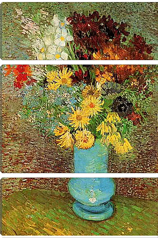 Модульная картина - Vase with Daisies and Anemones. Винсент Ван Гог