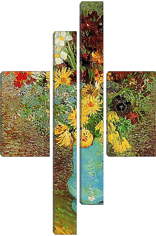 Модульная картина - Vase with Daisies and Anemones. Винсент Ван Гог
