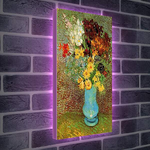 Лайтбокс световая панель - Vase with Daisies and Anemones. Винсент Ван Гог