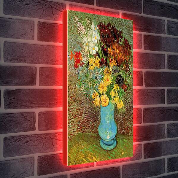 Лайтбокс световая панель - Vase with Daisies and Anemones. Винсент Ван Гог