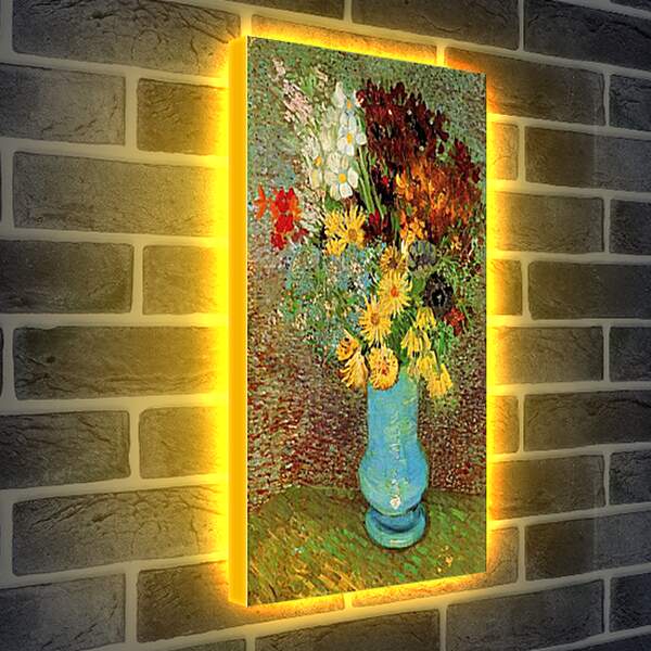 Лайтбокс световая панель - Vase with Daisies and Anemones. Винсент Ван Гог
