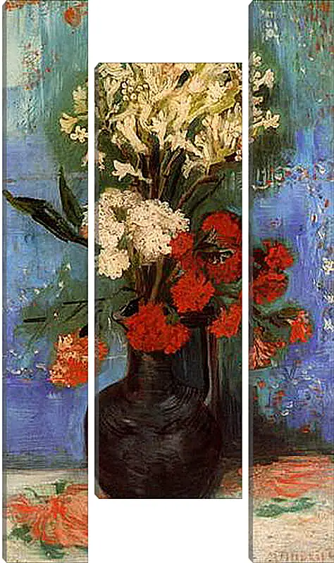 Модульная картина - Vase with Carnations and Other Flowers. Винсент Ван Гог