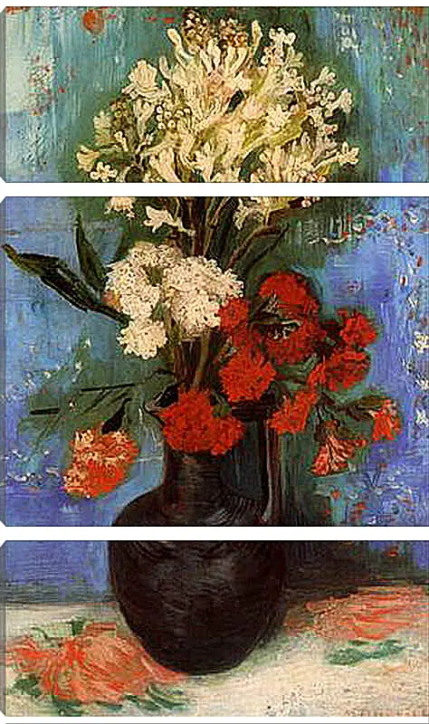 Модульная картина - Vase with Carnations and Other Flowers. Винсент Ван Гог