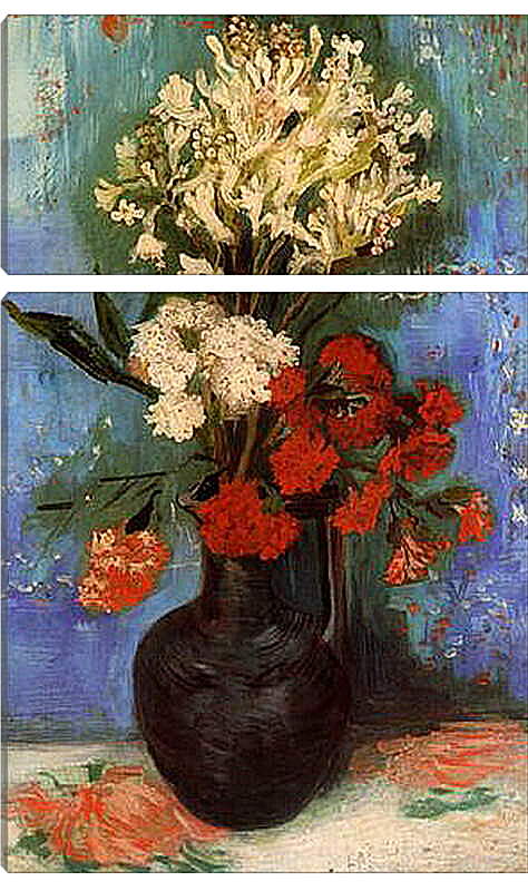 Модульная картина - Vase with Carnations and Other Flowers. Винсент Ван Гог