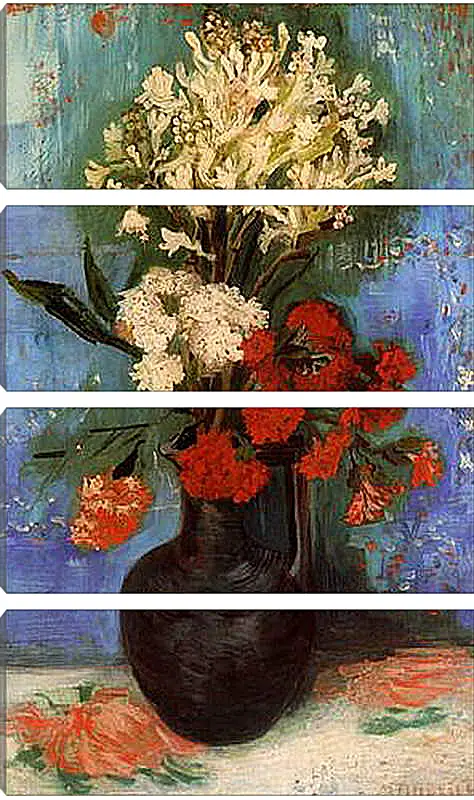 Модульная картина - Vase with Carnations and Other Flowers. Винсент Ван Гог