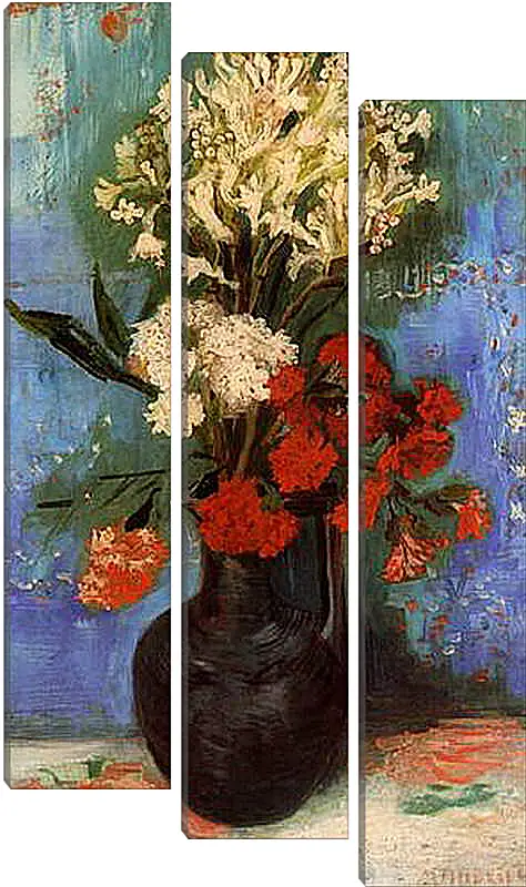 Модульная картина - Vase with Carnations and Other Flowers. Винсент Ван Гог