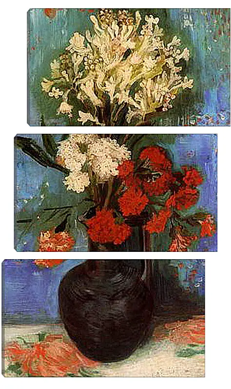 Модульная картина - Vase with Carnations and Other Flowers. Винсент Ван Гог