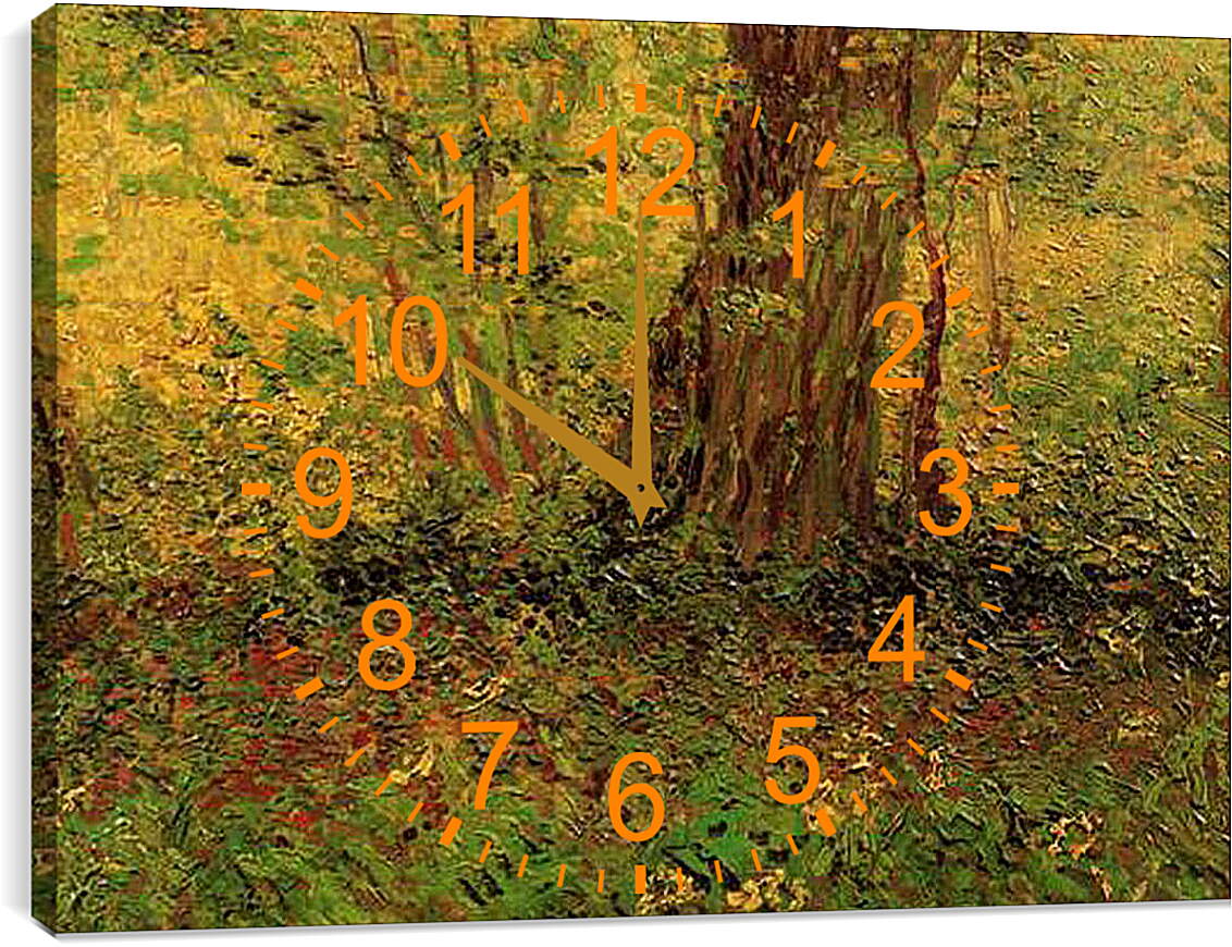 Часы картина - Undergrowth 2. Винсент Ван Гог