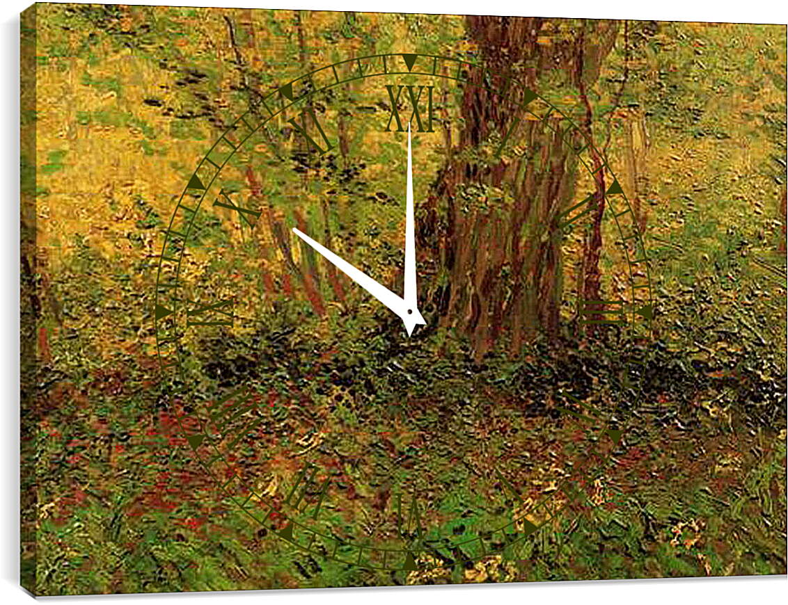 Часы картина - Undergrowth 2. Винсент Ван Гог
