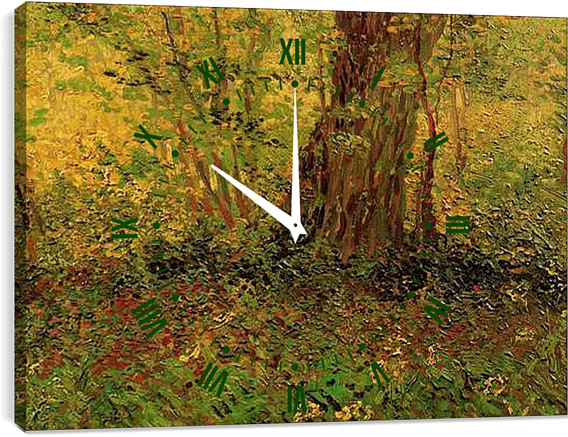 Часы картина - Undergrowth 2. Винсент Ван Гог