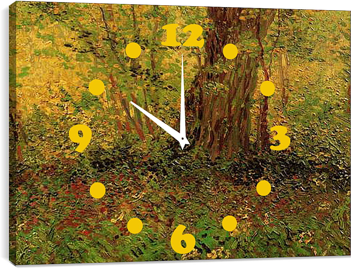 Часы картина - Undergrowth 2. Винсент Ван Гог
