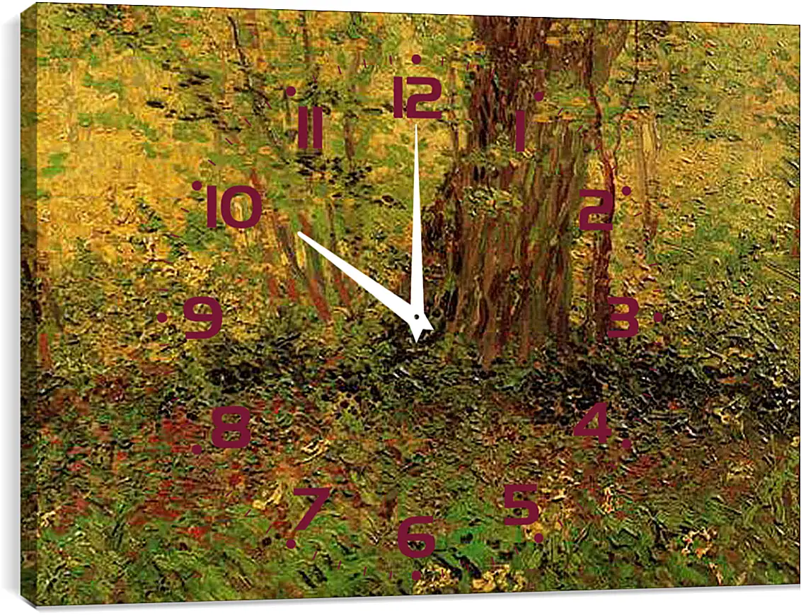 Часы картина - Undergrowth 2. Винсент Ван Гог