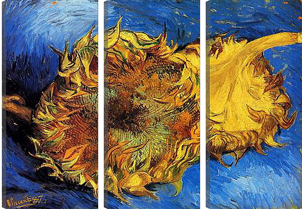 Модульная картина - Two Cut Sunflowers 3. Винсент Ван Гог
