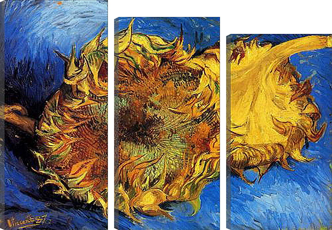 Модульная картина - Two Cut Sunflowers 3. Винсент Ван Гог
