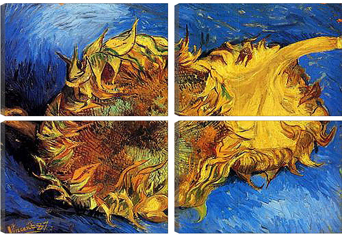 Модульная картина - Two Cut Sunflowers 3. Винсент Ван Гог