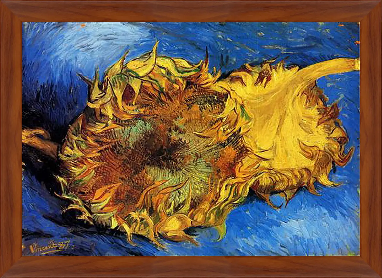 Картина в раме - Two Cut Sunflowers 3. Винсент Ван Гог