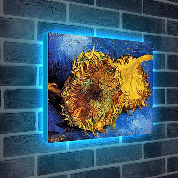 Лайтбокс световая панель - Two Cut Sunflowers 3. Винсент Ван Гог
