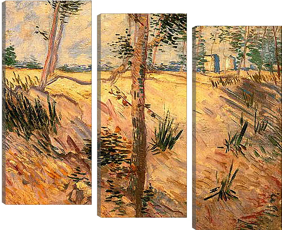 Модульная картина - Trees in a Field on a Sunny Day. Винсент Ван Гог