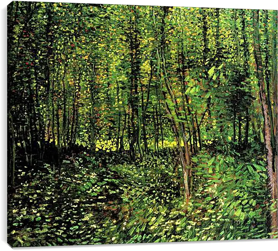 Постер и плакат - Trees and Undergrowth 2. Винсент Ван Гог