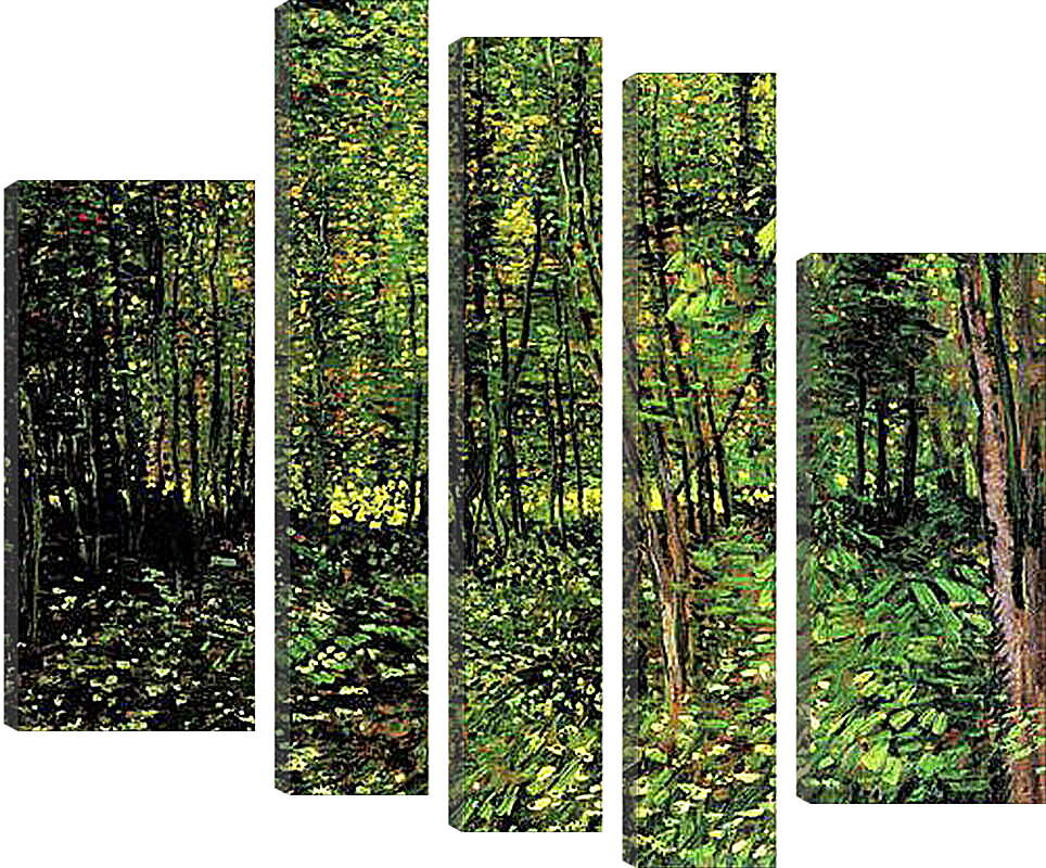 Модульная картина - Trees and Undergrowth 2. Винсент Ван Гог