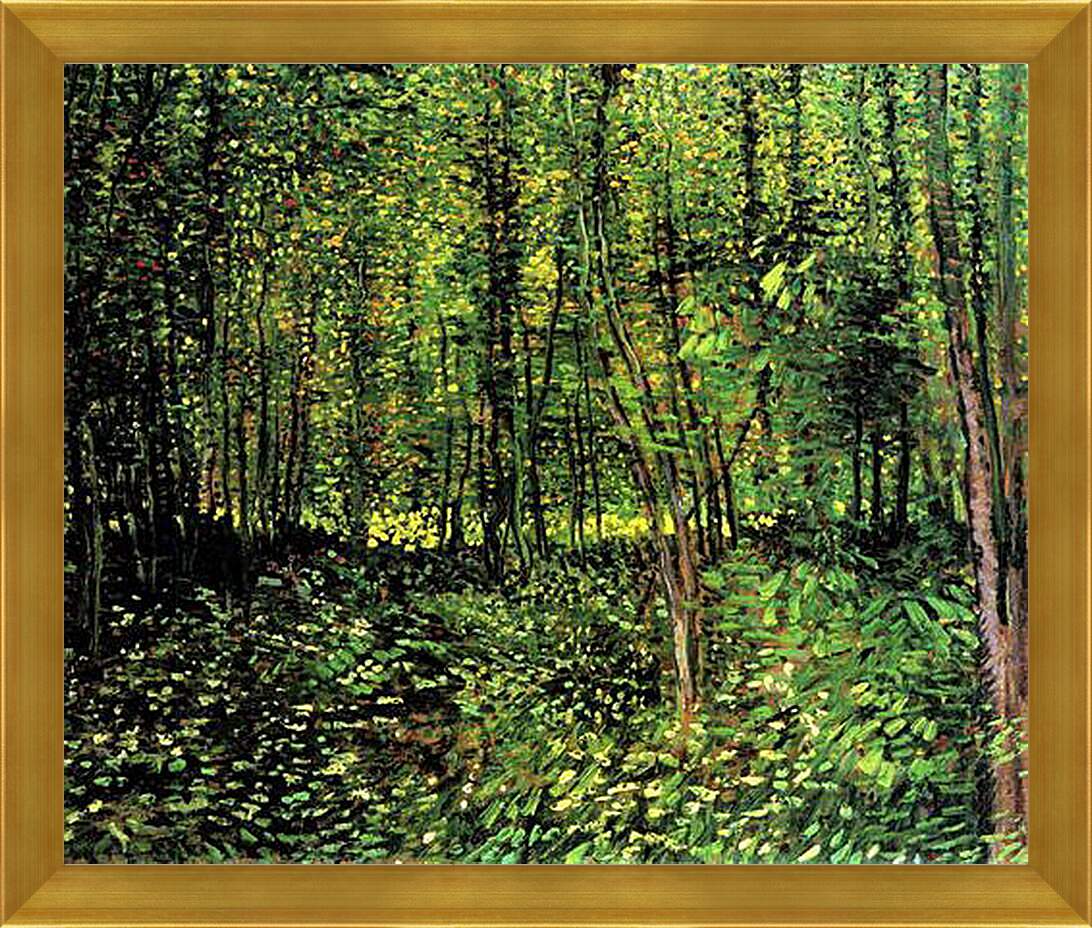 Картина в раме - Trees and Undergrowth 2. Винсент Ван Гог