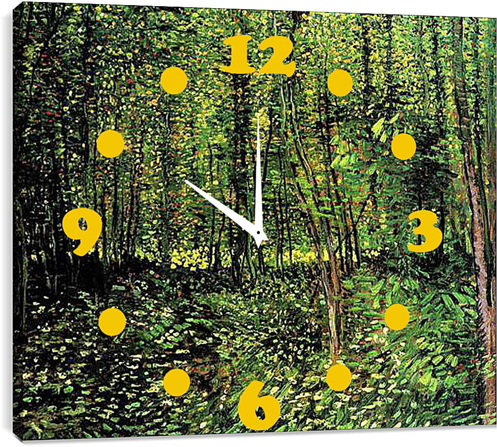 Часы картина - Trees and Undergrowth 2. Винсент Ван Гог