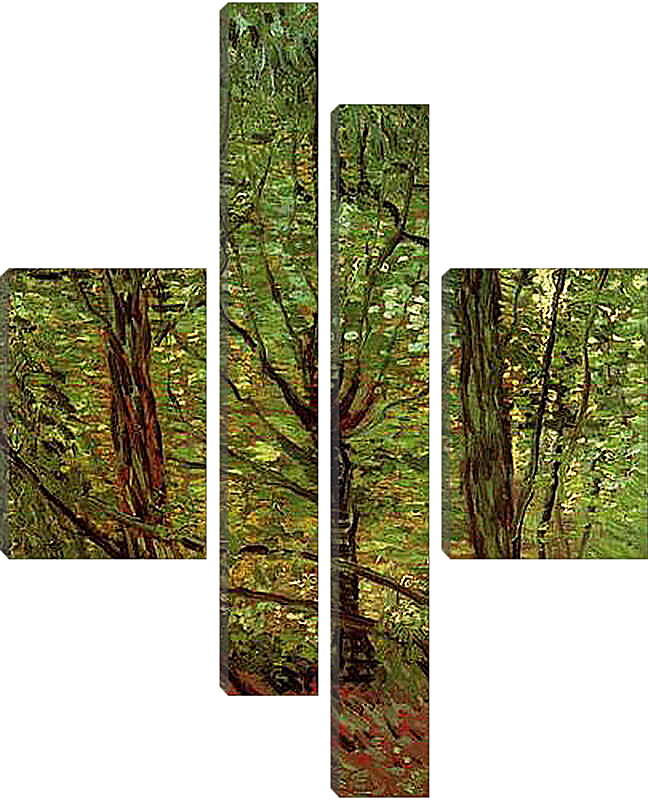 Модульная картина - Trees and Undergrowth. Винсент Ван Гог

