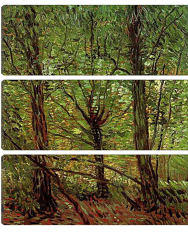 Модульная картина - Trees and Undergrowth. Винсент Ван Гог
