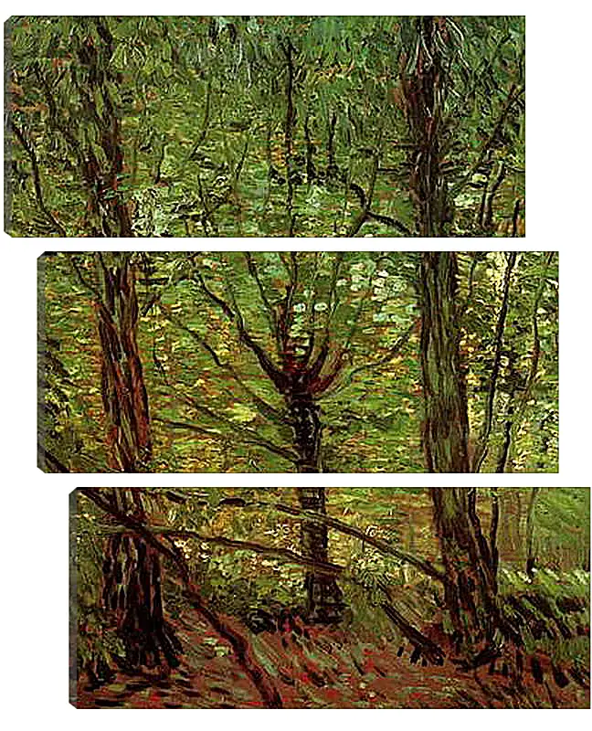 Модульная картина - Trees and Undergrowth. Винсент Ван Гог