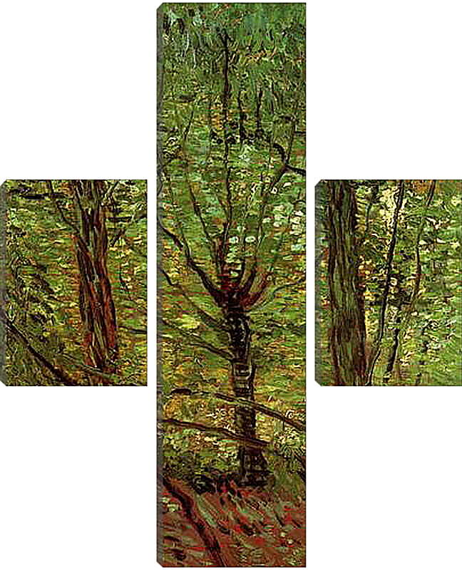 Модульная картина - Trees and Undergrowth. Винсент Ван Гог