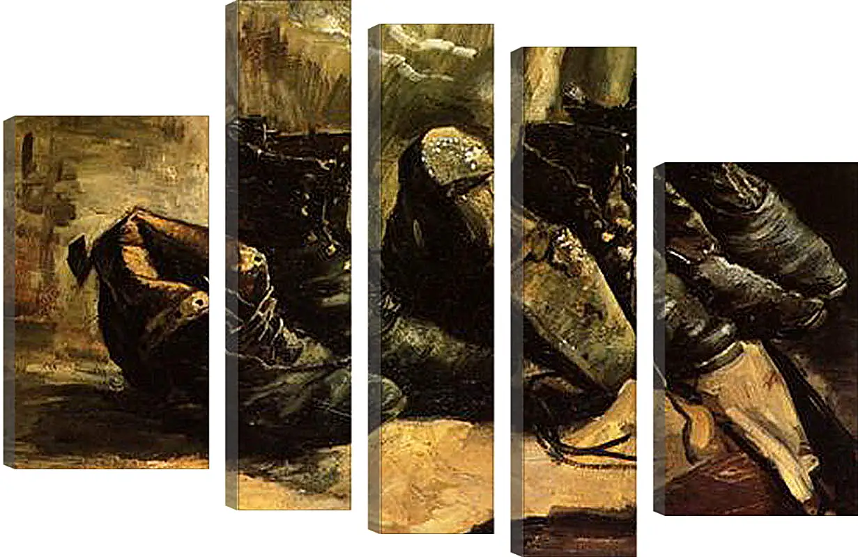 Модульная картина - Three Pairs of Shoes. Винсент Ван Гог