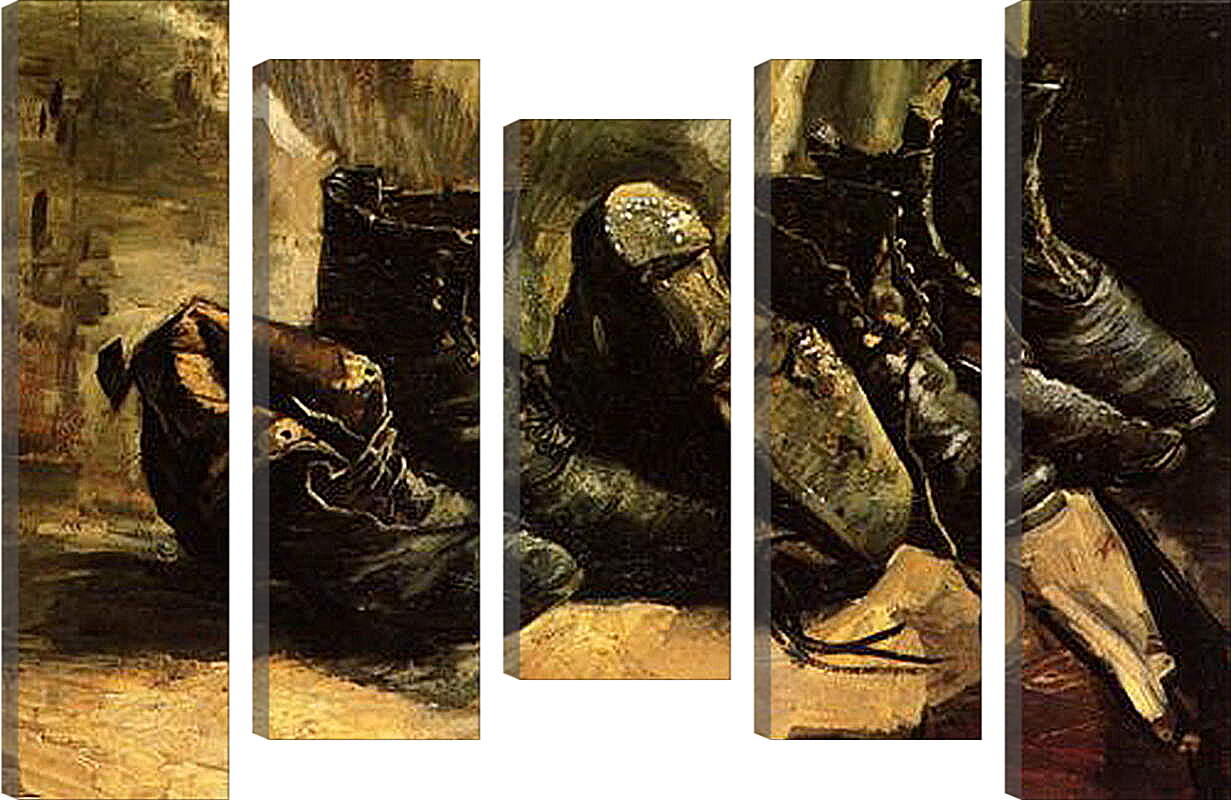 Модульная картина - Three Pairs of Shoes. Винсент Ван Гог
