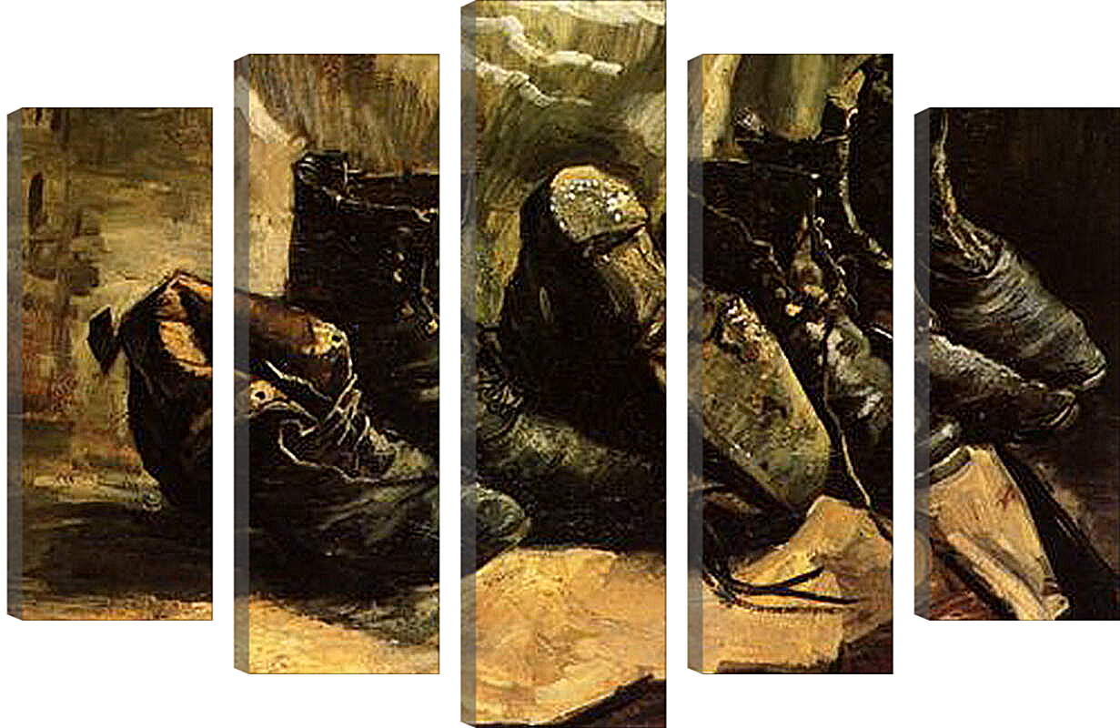 Модульная картина - Three Pairs of Shoes. Винсент Ван Гог
