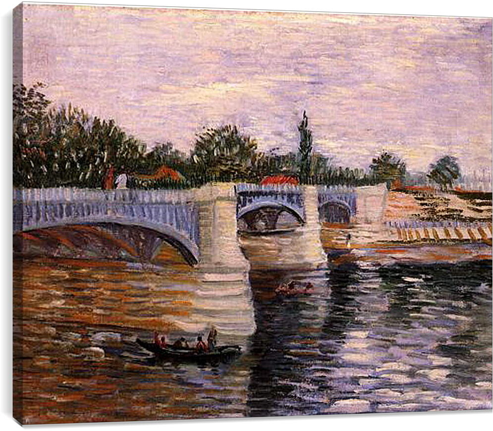 Постер и плакат - The Seine with the Pont de la Grande Jette. Винсент Ван Гог