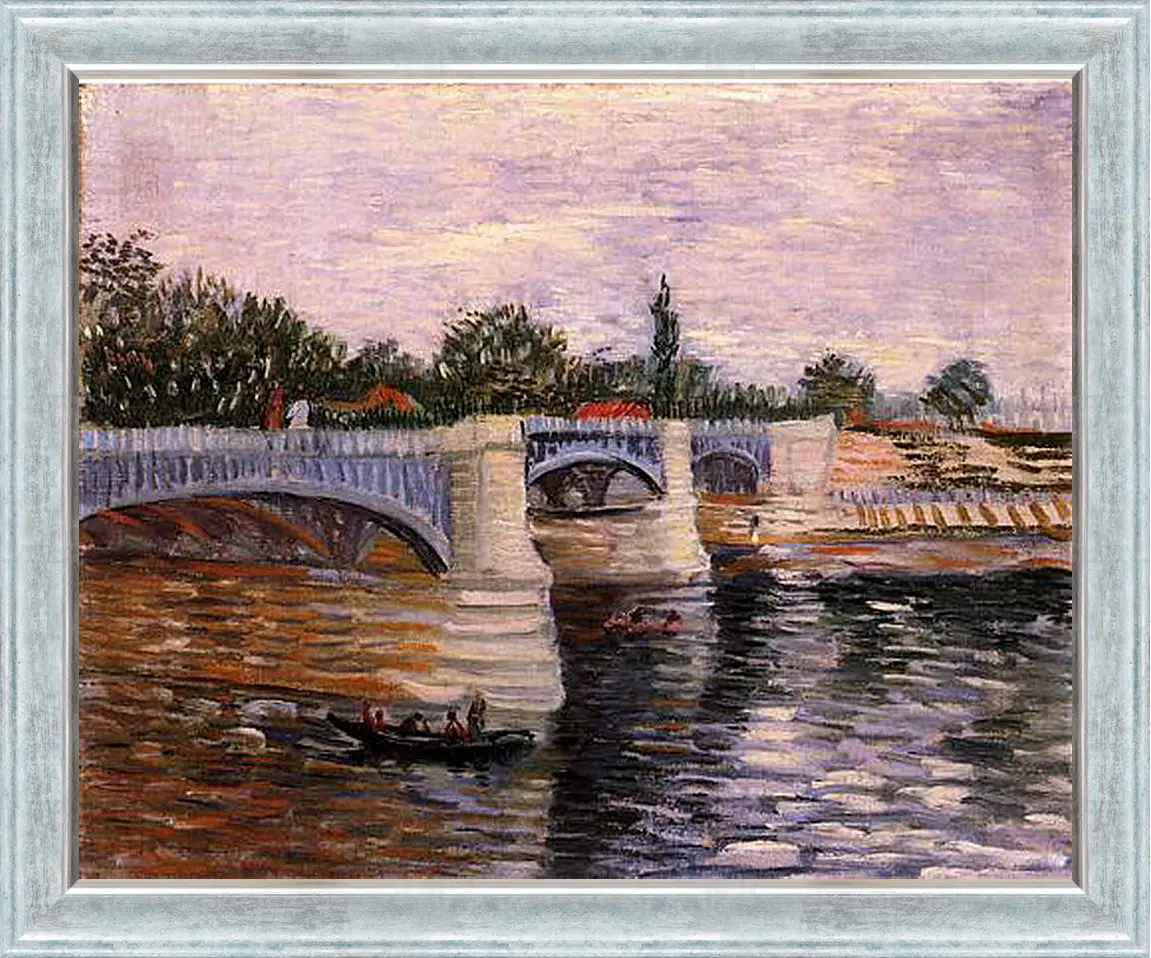 Картина в раме - The Seine with the Pont de la Grande Jette. Винсент Ван Гог