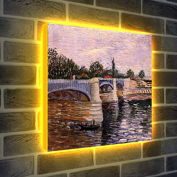 Лайтбокс световая панель - The Seine with the Pont de la Grande Jette. Винсент Ван Гог