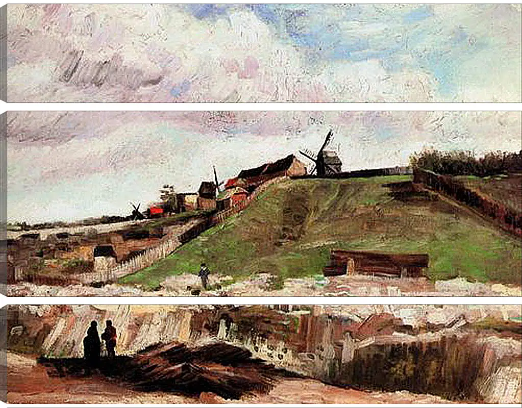 Модульная картина - The Hill of Montmartre with Quarry. Винсент Ван Гог