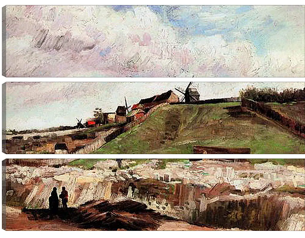 Модульная картина - The Hill of Montmartre with Quarry. Винсент Ван Гог