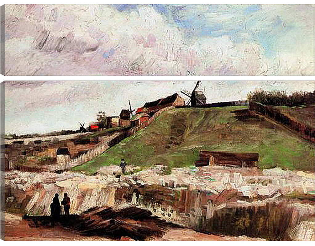 Модульная картина - The Hill of Montmartre with Quarry. Винсент Ван Гог